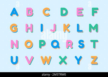 Vector capital letter set font Stock Vector