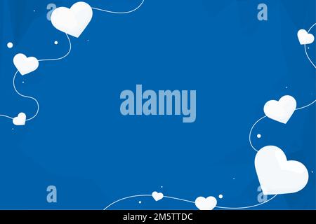 Vector heart string border geometric pattern background Stock Vector