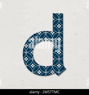 Shippo Japanese pattern letter d vector typography Stock Vector