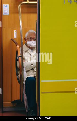 Passenger on public transport Stock Photo