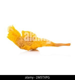 yellow flower dried isolated on white background Stock Photo