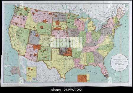 Map showing Indian reservations within the limits of the United States ...
