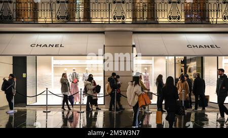 Facade of a Chanel store, shop, in Paris, France Stock Photo - Alamy