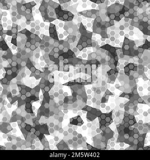 Honeycomb seamless pattern. Repeated overlap hexagon motif texture print Stock Vector
