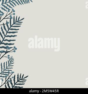 Leafy botanical copy space social ads template vector Stock Vector
