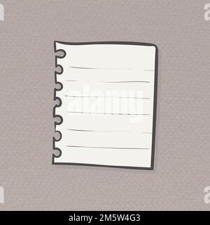 Torn sheet of paper from spiral notebook vector Stock Vector
