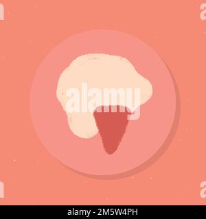 Instagram story highlight ice cream cone icon vector Stock Vector