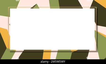 Retro green geometrical social banner vector Stock Vector