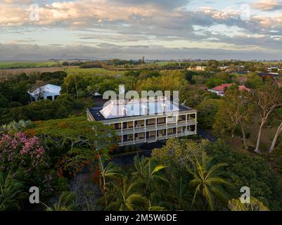 Mapou, Mauritius View of Château de Labourdonnais.  The Labourdonnais castle is a historical building in the island. Famous tourist attraction with bo Stock Photo