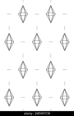 White outline geometric hexagonal bipyramid background vector Stock ...