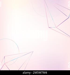 Vector geometric shapes border background design space Stock Vector
