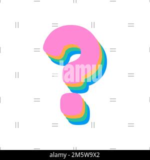Vector question mark font typography Stock Vector