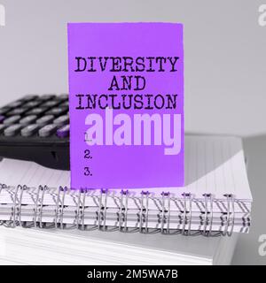 Inspiration showing sign Diversity And Inclusion, Business overview ...