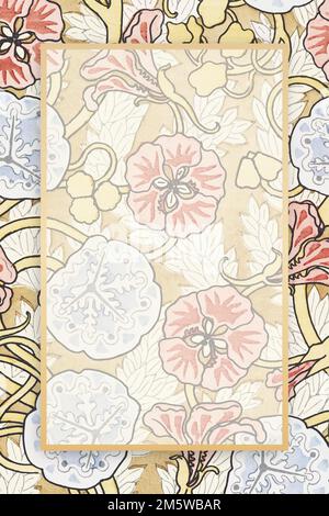 Floral ornamental frame vector vintage Stock Vector
