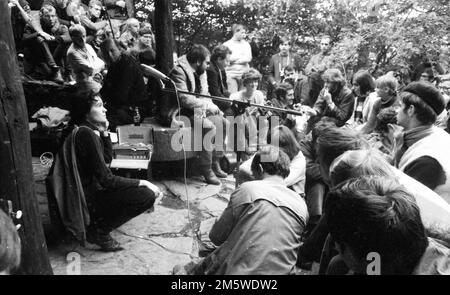 3rd Festival of Chanson and Folklore on 26. 5. 1966 at Waldeck Castle, Meeting Points of the Alternatives, Germany Stock Photo