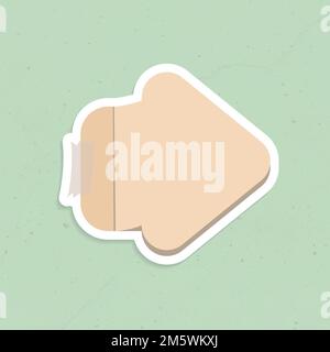 Orange arrow shaped reminder note sticker vector Stock Vector Image ...