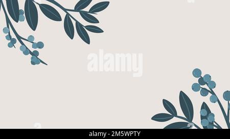 Botanical flower copy space mobile wallpaper vector Stock Vector