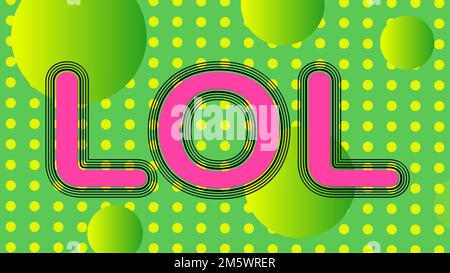 Offset stroke lol typeface vector Stock Vector