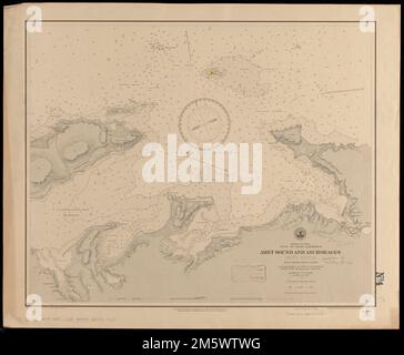 Dominion of Canada, Gulf of Saint Lawrence, Amet Sound and anchorages (Nova Scotia) : from a British survey in 1841. Relief shown by shading and spot heights. Depths shown by soundings and form lines... Amet Sound and anchorages (Nova Scotia). Amet Sound and anchorages (Nova Scotia), Canada  , Nova Scotia  ,province   , Amet Sound Stock Photo