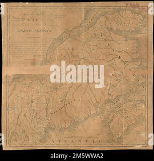 Extract from a map of the British and French dominions in North America. Relief shown pictorially. Shows Nova Scotia and Maine. 'This map was undertaken with the approbation and at the request of the Lords Commissioners for Trade and Plantations ; and is chiefly composed from Draughts, Charts and Actual surveys of different parts of His Majesties Colonies and Plantations in America, Great Part of which have been lately taken by their Lordship Orders and transmitted to this Office by the Governors of the said Colonies and others. -- Plantations Office 1755 Feby. John Powell, Secretary.' Catalog Stock Photo