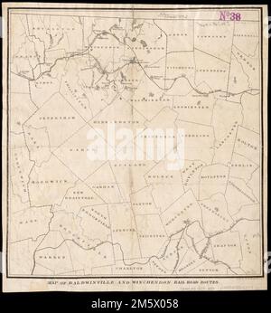 Map of Baldwinville and Winchendon rail road routes , Railroads, Massachusetts, Maps ...