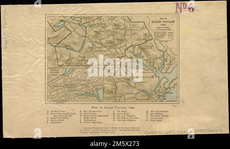 Map of Salem Village 1692, Landowners