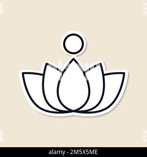 Lotus flower sticker design element vector Stock Vector Image & Art - Alamy
