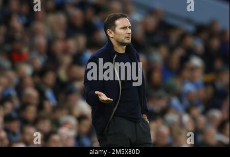 Manchester, UK. 31st Dec, 2022. Frank Lampard manager of Everton during the Premier League match at the Etihad Stadium, Manchester. Credit: Sportimage/Alamy Live News Stock Photo