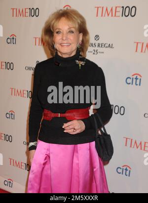 Manhattan, United States Of America. 29th Apr, 2014. NEW YORK, NY - APRIL 29: Barbara Walters attends the TIME 100 Gala, TIME's 100 most influential people in the world, at Jazz at Lincoln Center on April 29, 2014 in New York City People: Barbara Walters Credit: Storms Media Group/Alamy Live News Stock Photo