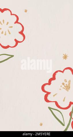 Chinese National Day flower vector border frame Stock Vector