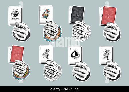 Playing cards vector illustration set Stock Vector