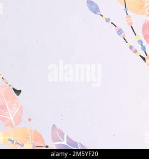 Rectangular Boho style border vector Stock Vector
