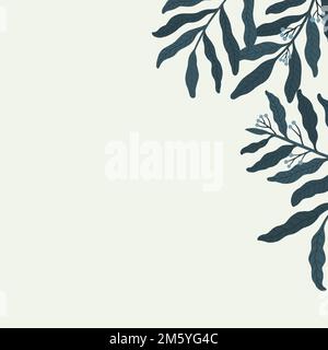 Botanical leafy copy space social ads template vector Stock Vector