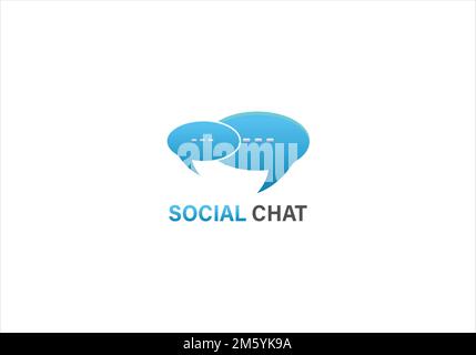 Creative social Chat Logo and Icon Template, Logo Chatting App Vector Template Design, Talk Logo, designed for chat applications Stock Vector