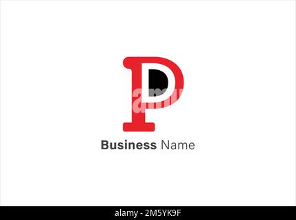 Initial letter DP or PD abstract  logo design vector template Stock Vector