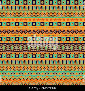 Ethnic Tribal Boho Pattern. Tribal Embroidery Geometric Mexican, Scandinavian, Indian, Gypsy, Maya, Aztec Folk Pattern Folklore Ornament Stock Vector