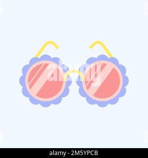 Colorful flower sunglasses sticker vector Stock Vector Image & Art - Alamy
