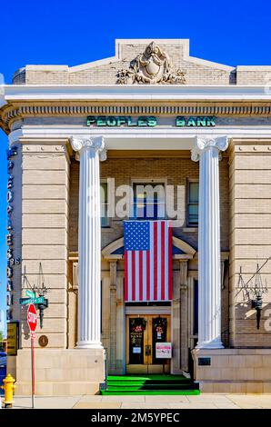 The Peoples Bank is pictured at the intersection of Lameuse Street and Howard Avenue, Dec. 28, 2022, in Biloxi, Mississippi. Stock Photo