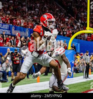 Atlanta, GA, USA. 1st Jan, 2023. during the firsecondst half of the 2022 Chick-fil-a Peach Bowl at Mercedes-Benz Stadium in Atlanta, GA. (Scott Kinser/CSM). Credit: csm/Alamy Live News Stock Photo