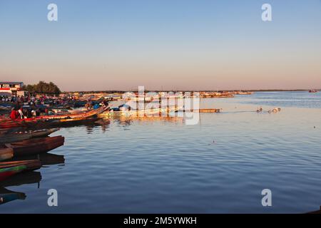 River port in Ziguinchor, South Senegal, West Africa Stock Photo