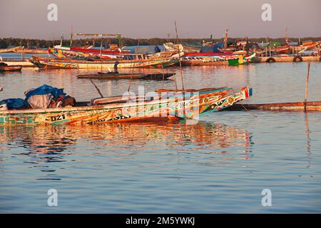 River port in Ziguinchor, South Senegal, West Africa Stock Photo