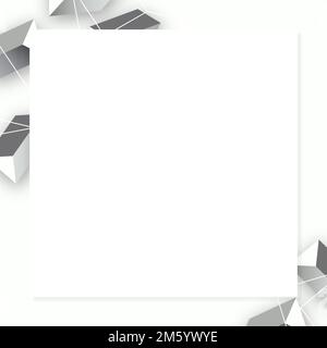 Light gray geometrical shape decorated frame vector Stock Vector