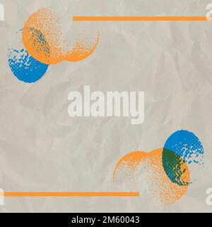 Halftone coronavirus cells on a beige background Stock Vector