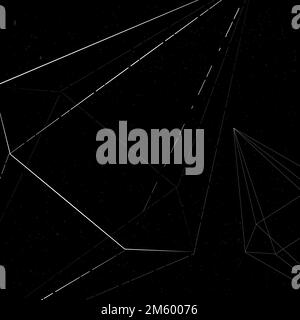 White outline geometric hexagonal bipyramid background vector Stock ...