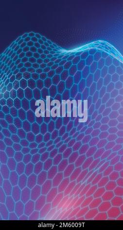 Blue 3D abstract wave pattern background vector Stock Vector Image ...