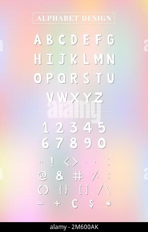 Styled alphabet and symbol set vector Stock Vector