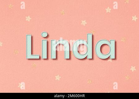 Linda female name typography vector Stock Vector