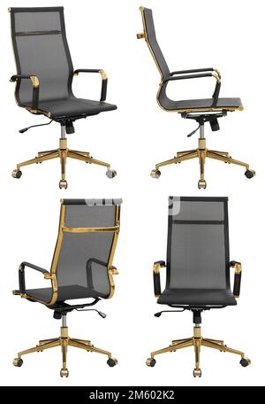 Office computer chair. Isolated from the background. View from different sides Stock Photo