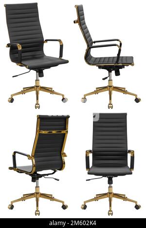Office computer chair. Isolated from the background. View from different sides Stock Photo