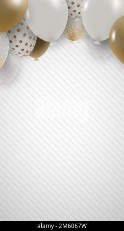 Elegant balloons frame design vector Stock Vector